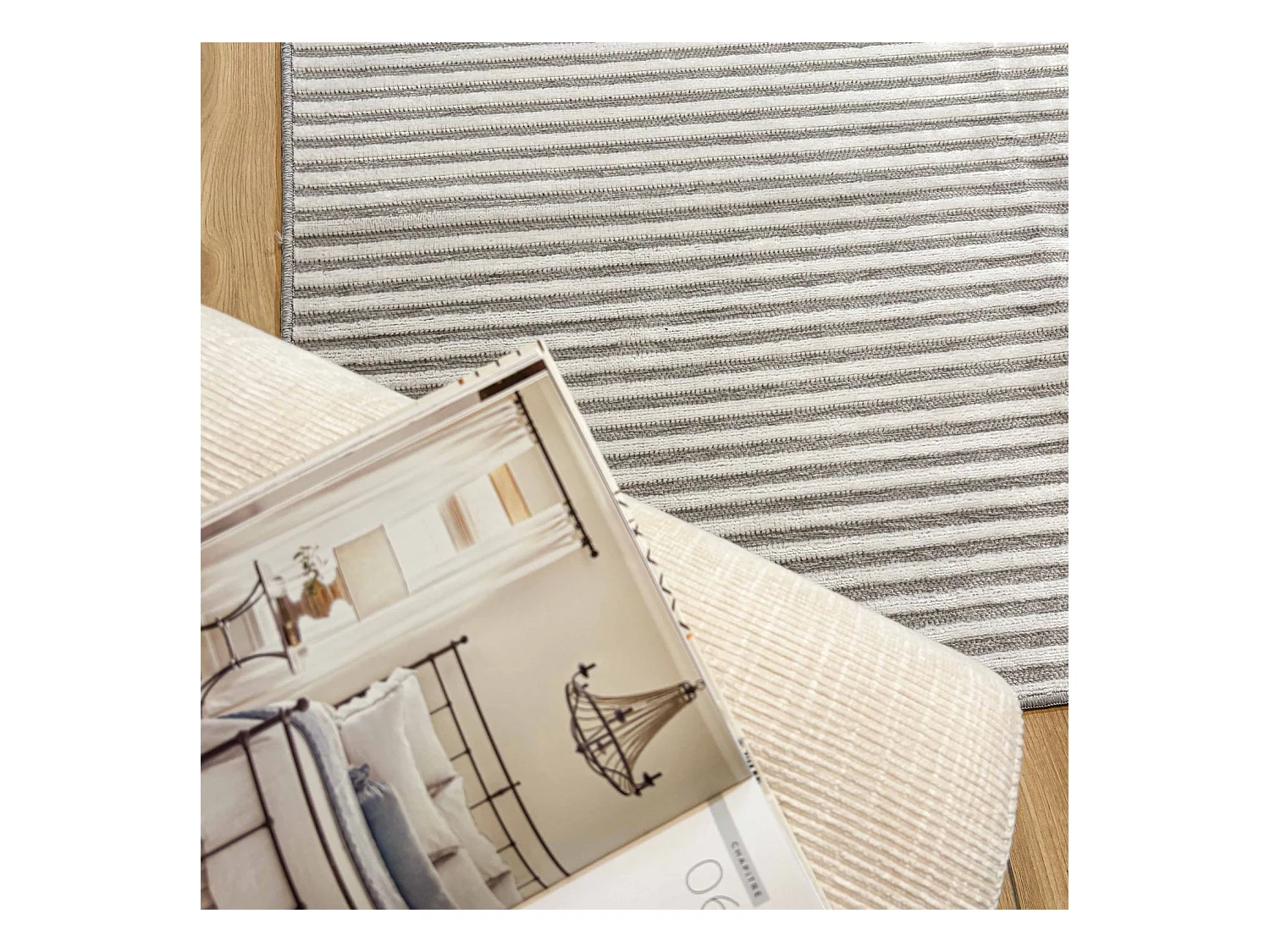 Tapis d'extérieur - 114x170cm - Gris - Réversible - 100% polypropylène - 1350gr / m² - GOA