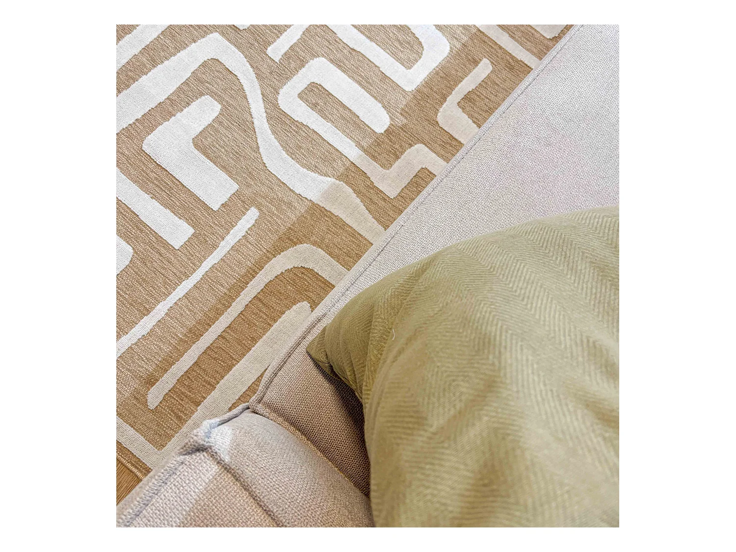 Tapis d'extérieur - 190x290cm - Beige - Réversible - 100% polypropylène - 1350gr / m² - ZANTE