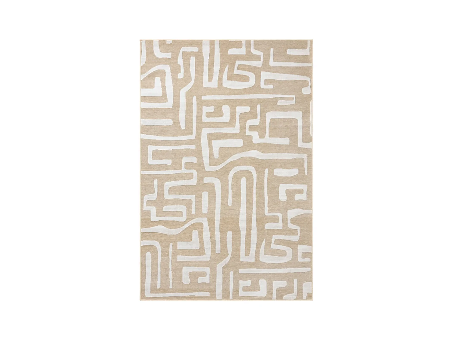 Tapis d'extérieur - 190x290cm - Beige - Réversible - 100% polypropylène - 1350gr / m² - ZANTE