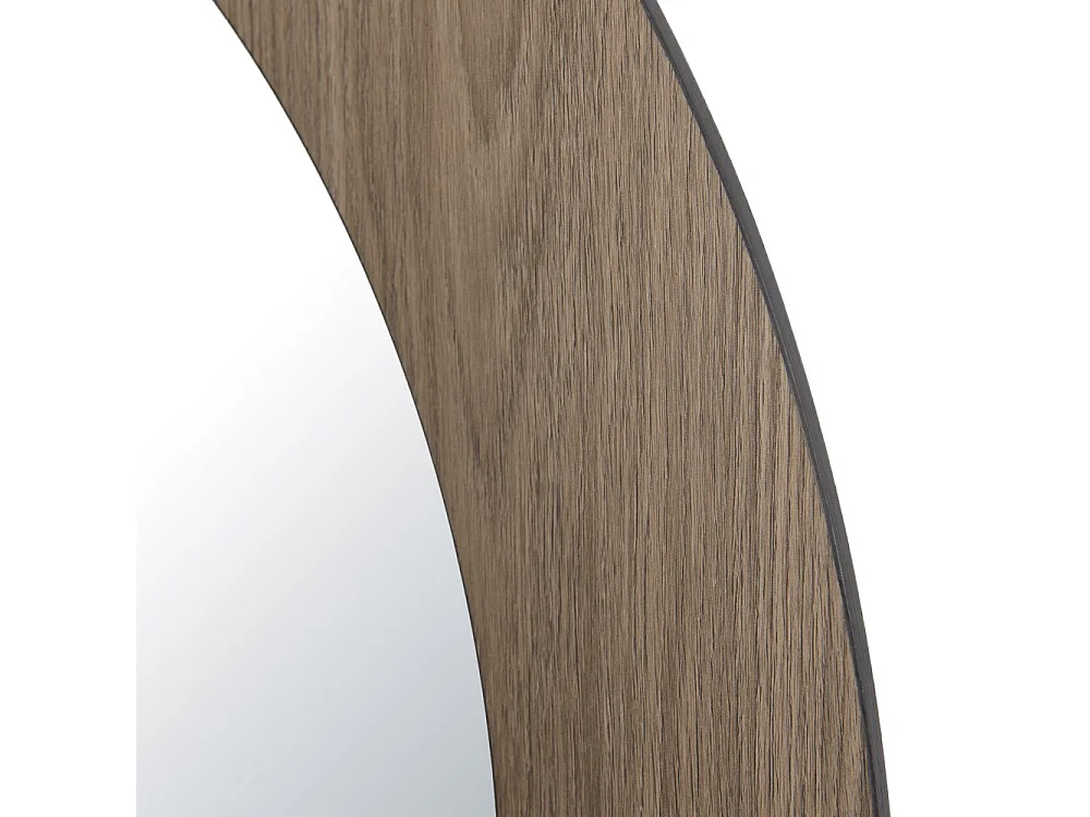 JULIA - Miroir rond D80cm en bois marron