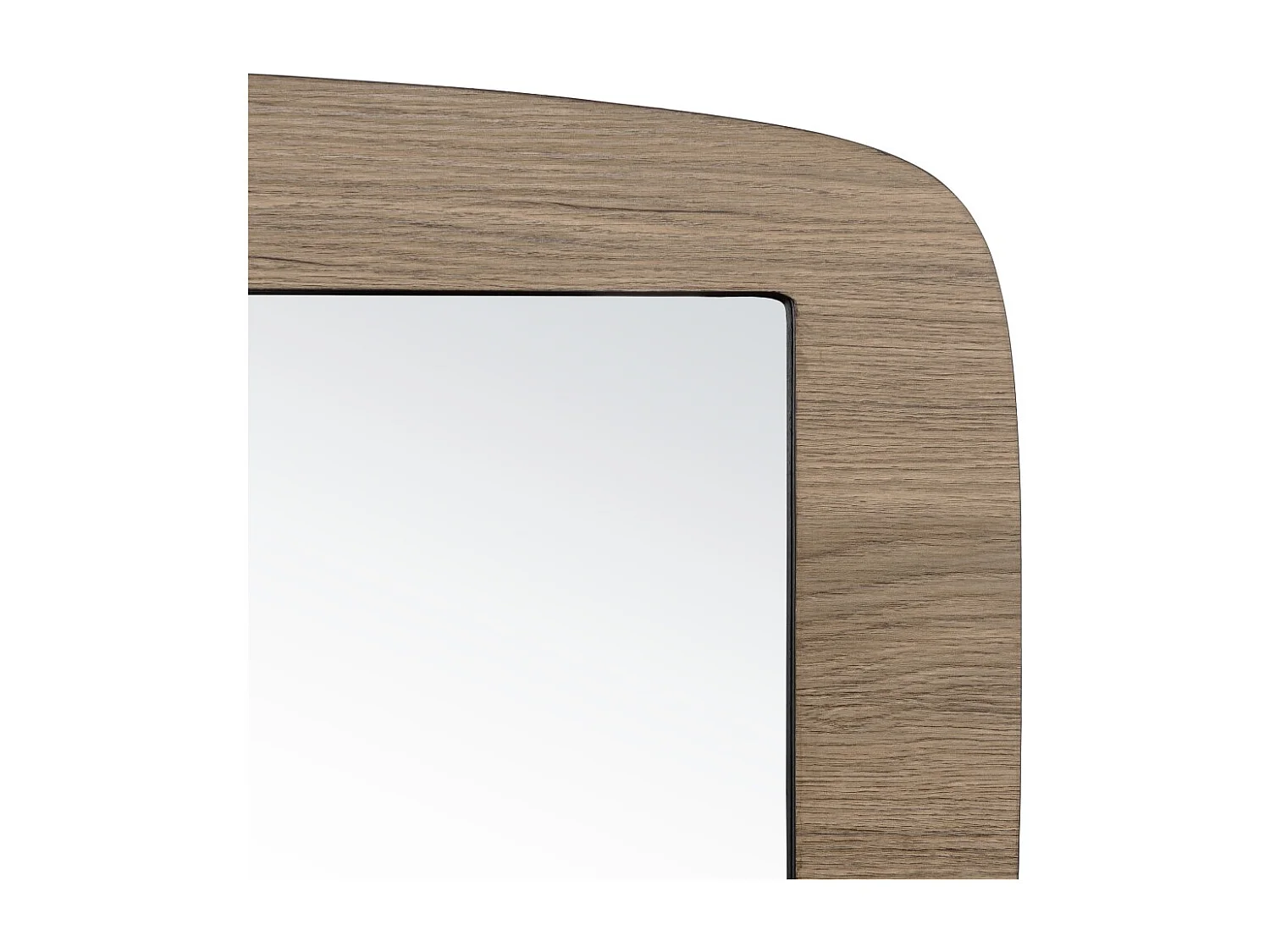 JULIA - Miroir rectangulaire bois 120x40cm angles arrondis marron