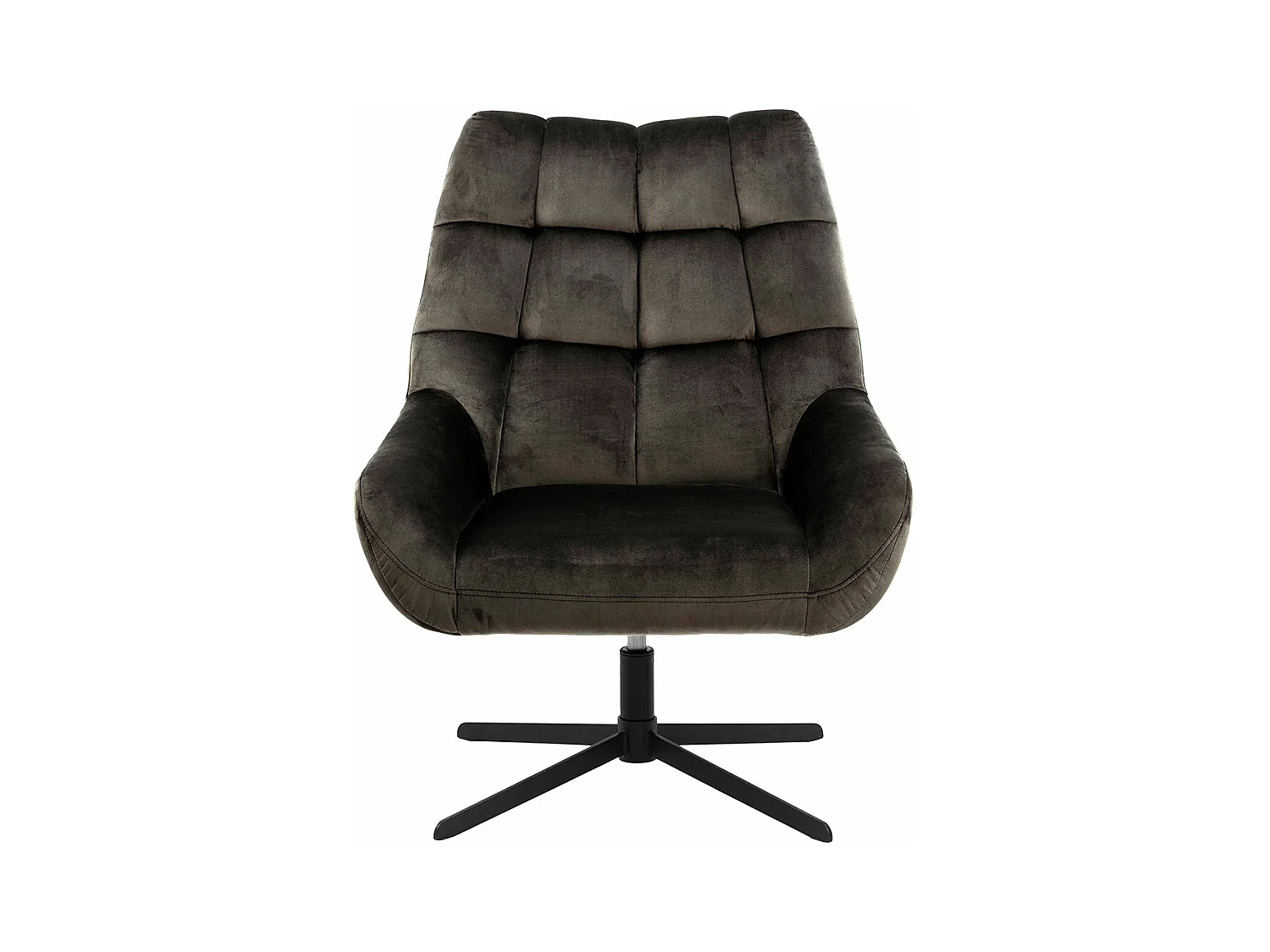 Paris fauteuil fonction pivotante velours gris marron.