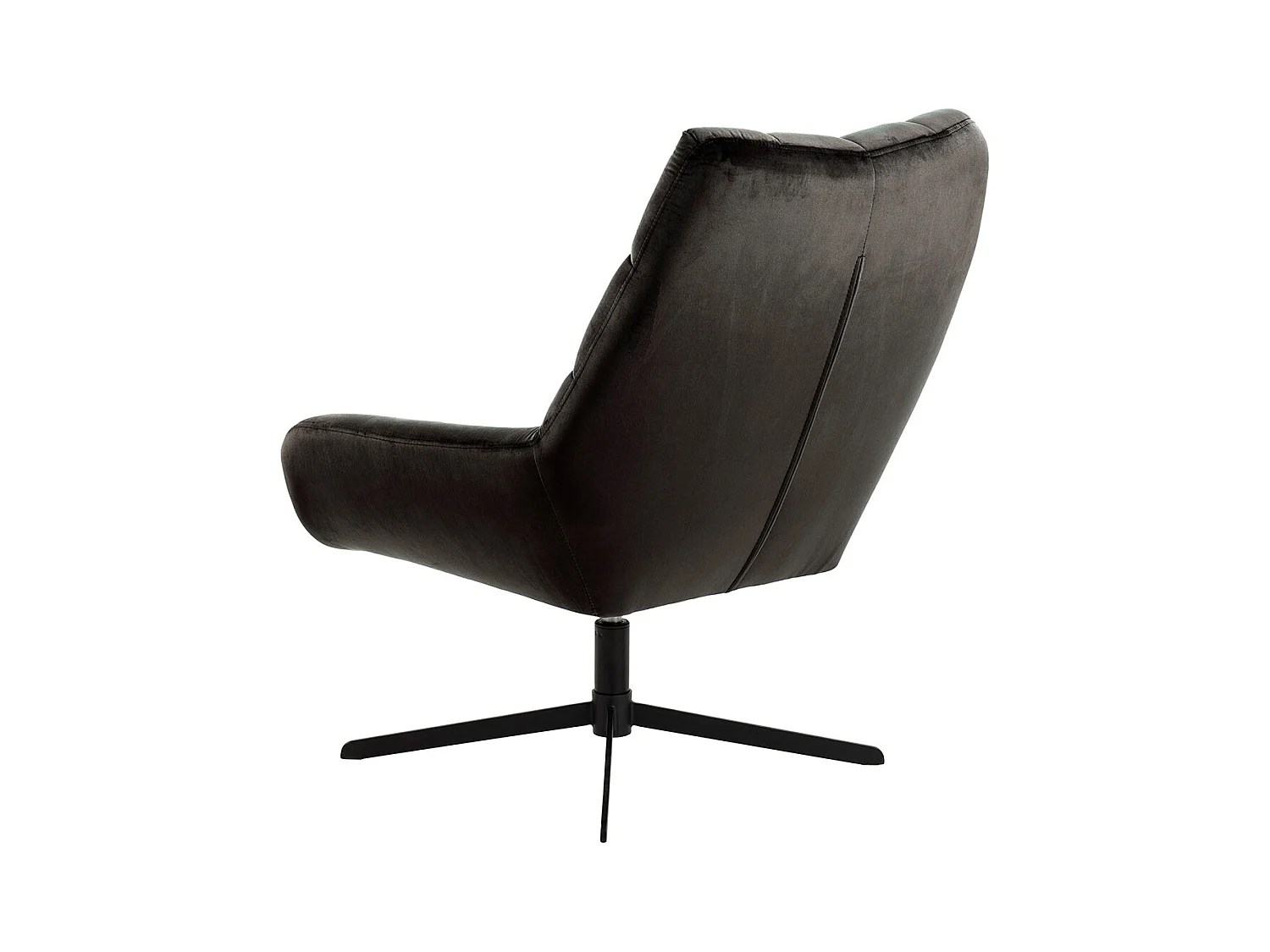Paris fauteuil fonction pivotante velours gris marron.