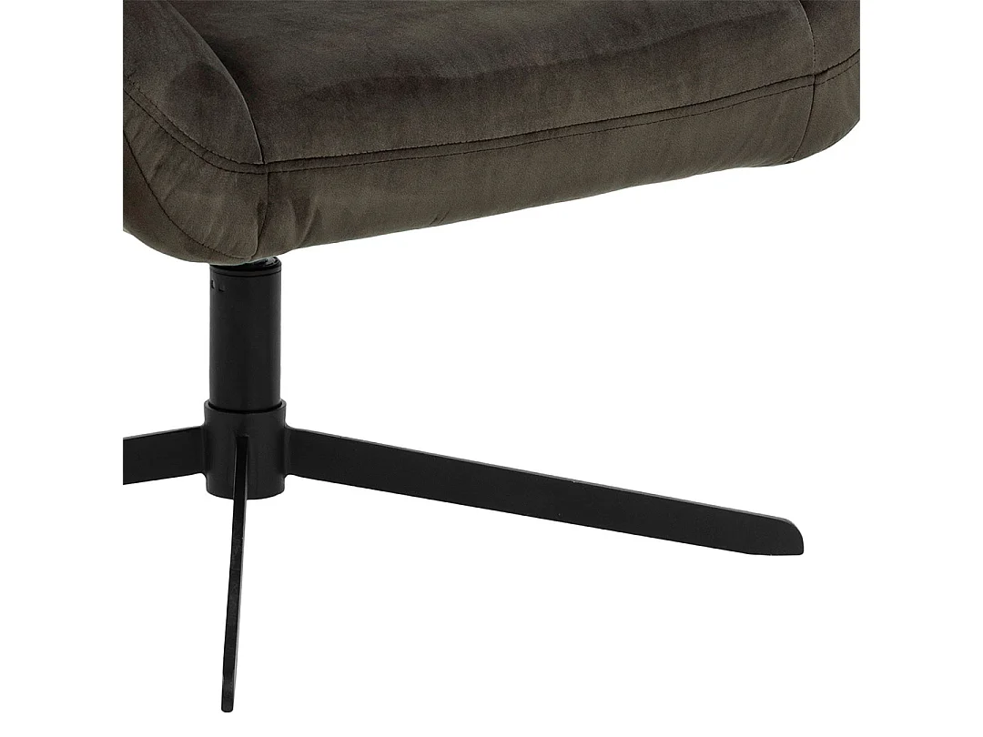 Paris fauteuil draaimogelijkheid velours grijsbruin.