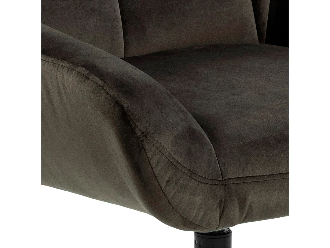 Paris fauteuil draaimogelijkheid velours grijsbruin.