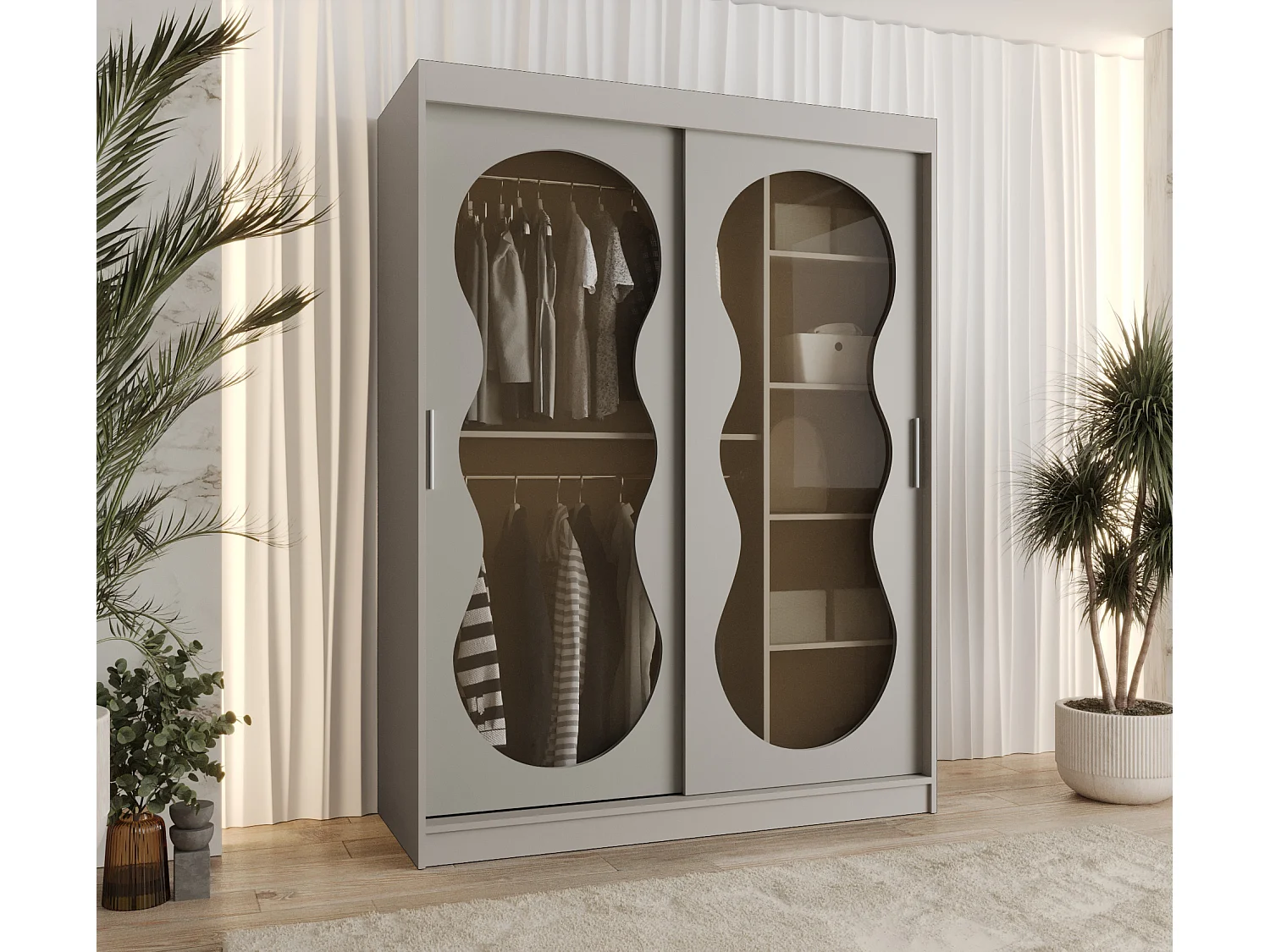 Armoire coulissante Bahrajn 2 200/150/62 2 portes (cachemire)