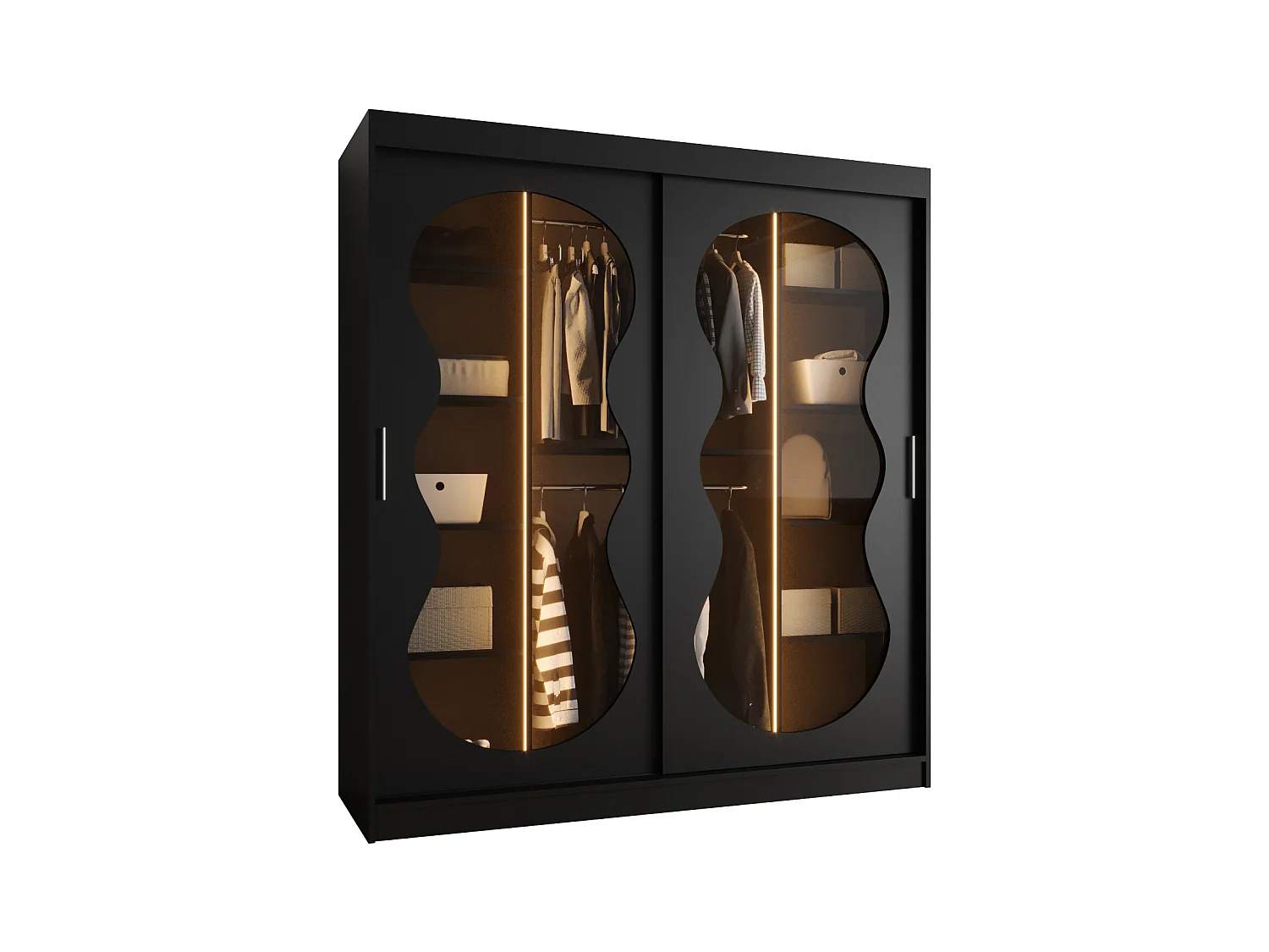 Armoire coulissante Bahrajn 2 200/180/62 2 portes (noir)