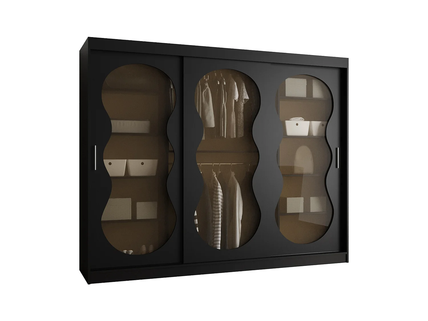 Armoire coulissante Bahrajn 3 200/250/62 3 portes (noir)