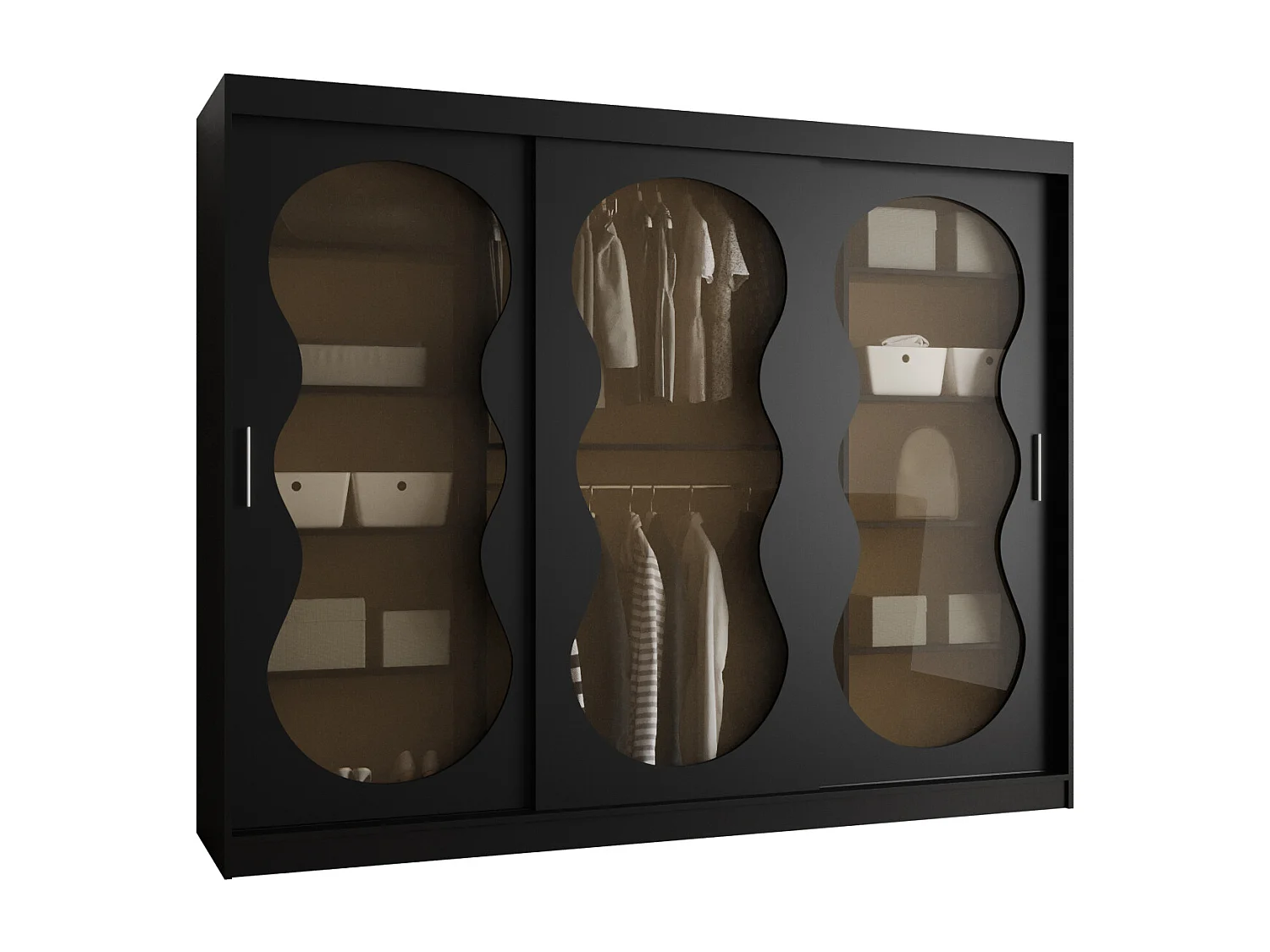 Armoire coulissante Bahrajn 3 200/250/62 3 portes (noir)