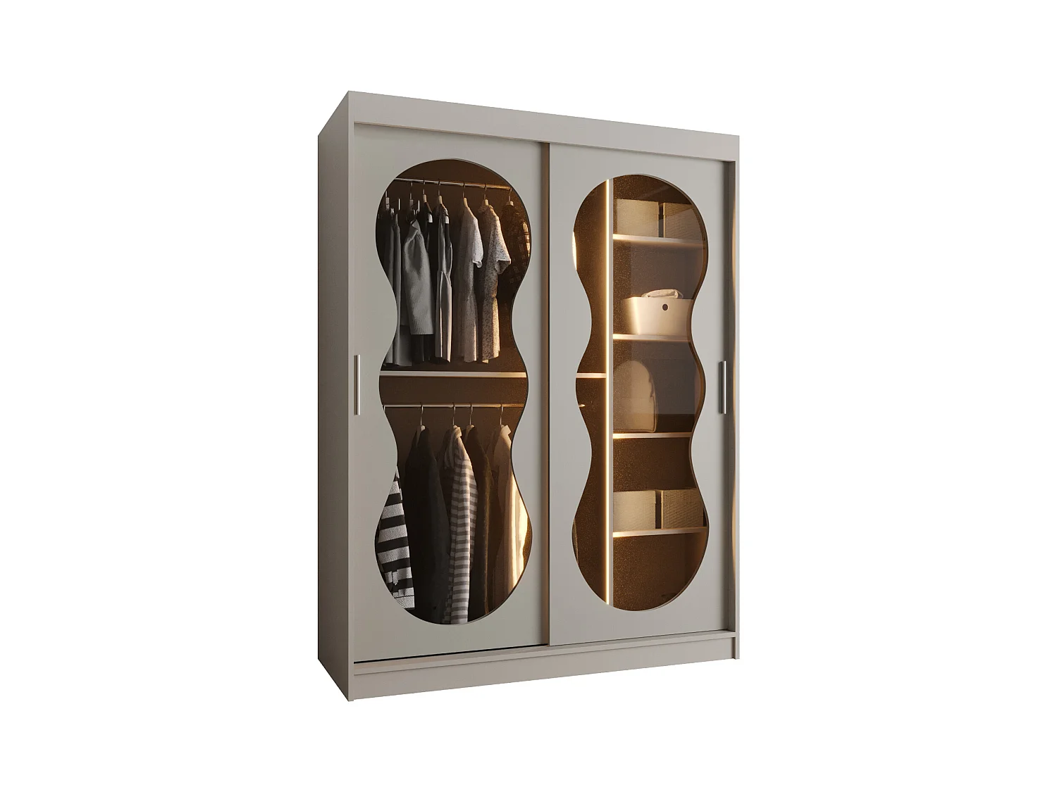 Armoire coulissante Bahrajn 2 200/150/62 2 portes (cachemire)