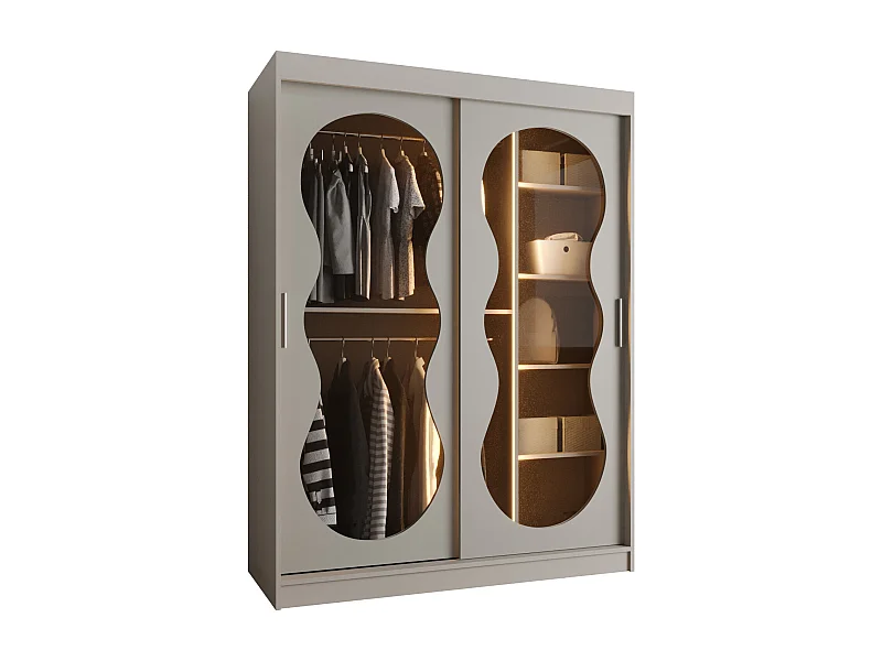 Schiebetürenschrank Bahrajn 2 200/150/62 2-türig (Kaschmir)