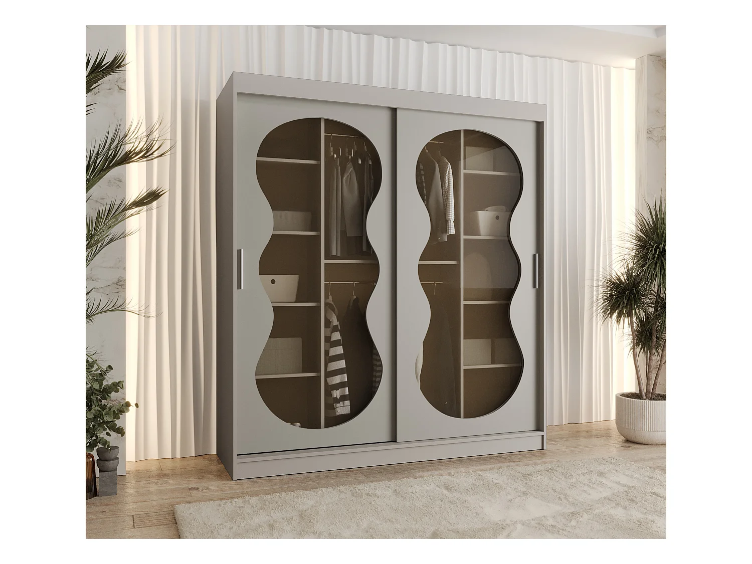 Armoire coulissante Bahrajn 2 200/180/62 2 portes (cachemire)