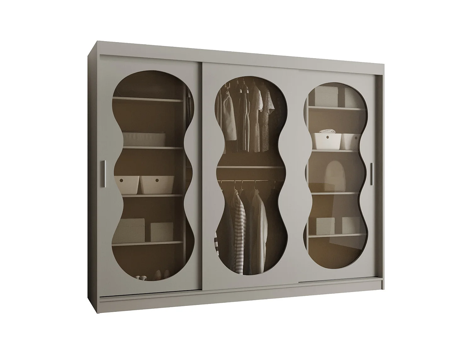 Schiebetürenschrank Bahrajn 2 200/250/62 3-türig (Kaschmir)