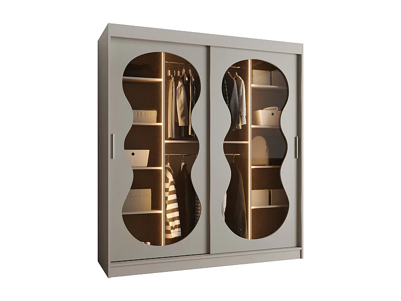 Armoire coulissante Bahrajn 2 200/180/62 2 portes (cachemire)