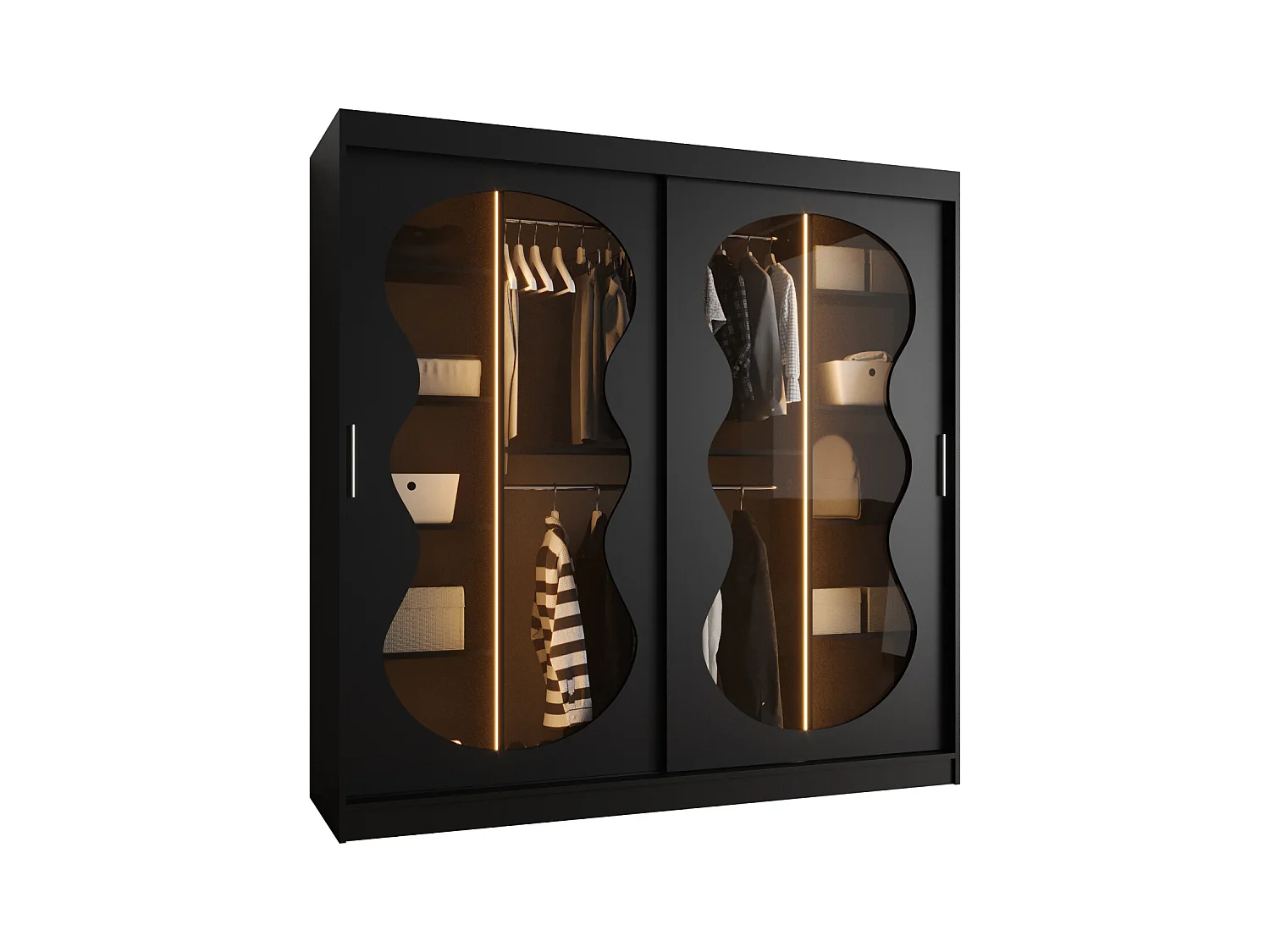 Armoire coulissante Bahrajn 2 200/200/62 2 portes (noir)