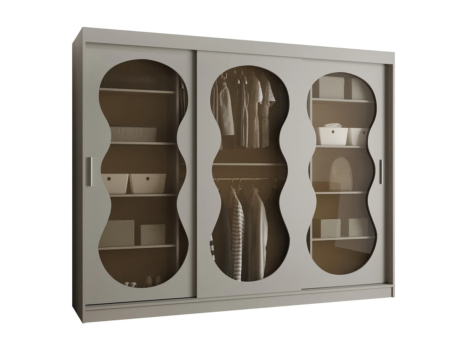 Armoire coulissante Bahrajn 3 200/250/62 3 portes (cachemire)