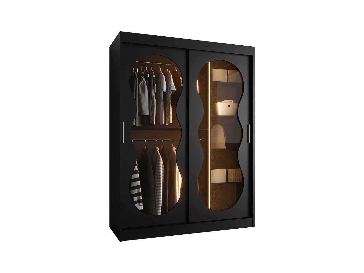 Armoire coulissante Bahrajn 2 200/150/62 2 portes (noir)