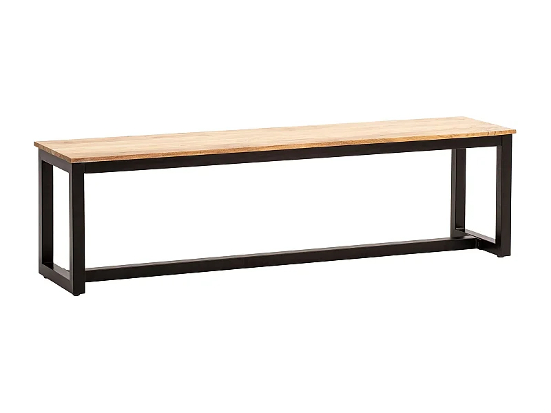 Banc Salle à Manger 120 x 40 x 45 cm Cuisine Bois Massif d’Acacia Métal Style Industriel