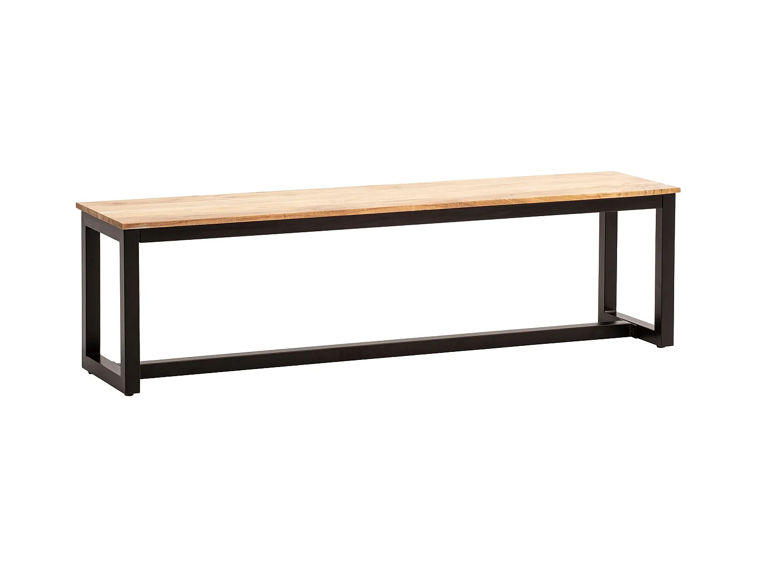Banc Salle à Manger 120 x 40 x 45 cm Cuisine Bois Massif d’Acacia Métal Style Industriel
