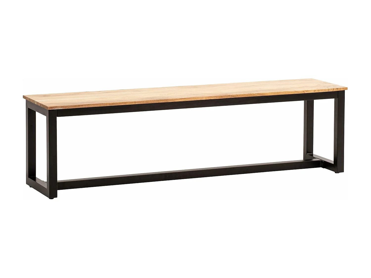 Banc Salle à Manger 160 x 40 x 45 cm Cuisine Bois Massif d’Acacia Métal Style Industriel