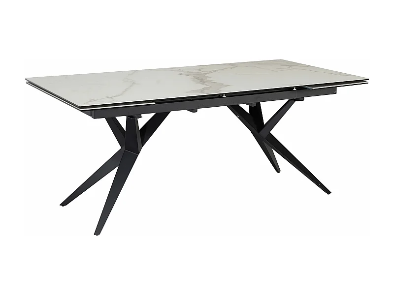 Table de Salle à Manger 180 - 260 x 95 x 76 cm Extensible Céramique Grande Moderne