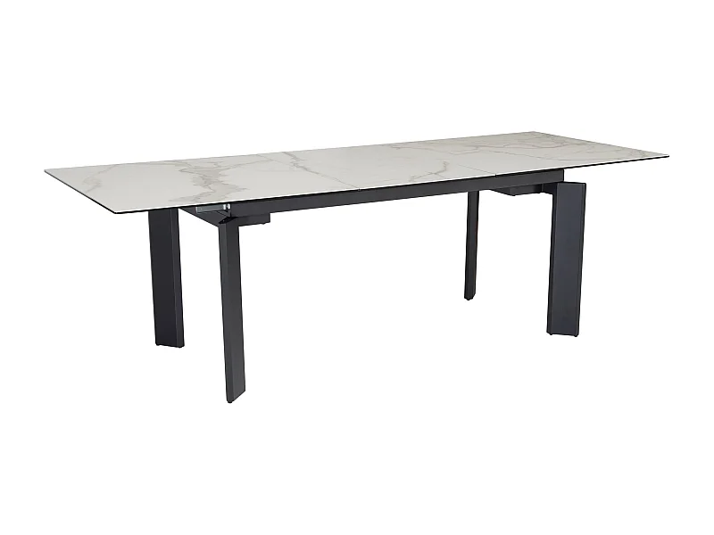 Table de Salle à Manger 180 - 240 x 95 x 77 cm Extensible Céramique Grande Moderne