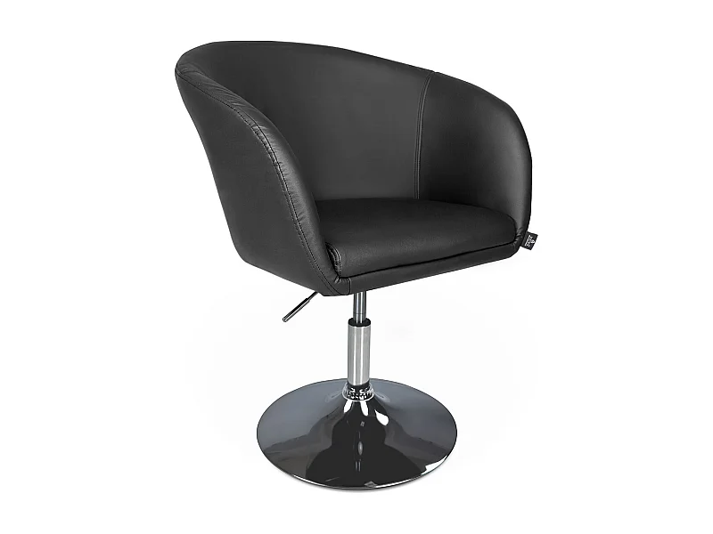 Sedia da ufficio regolabile in altezza, poltrona girevole nera – Balloon