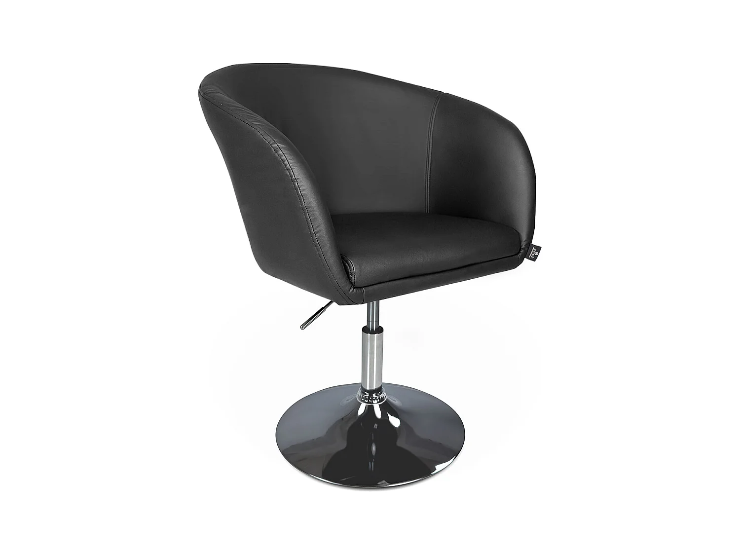 Sedia da ufficio regolabile in altezza, poltrona girevole nera – Balloon