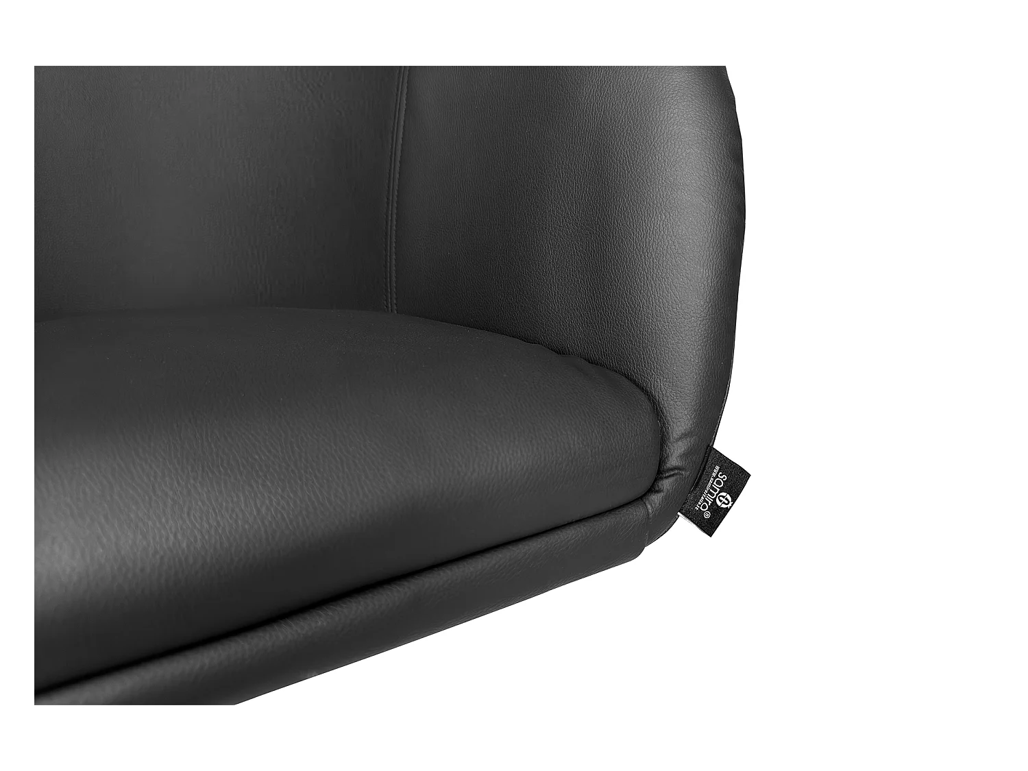 Sedia da ufficio regolabile in altezza, poltrona girevole nera – Balloon