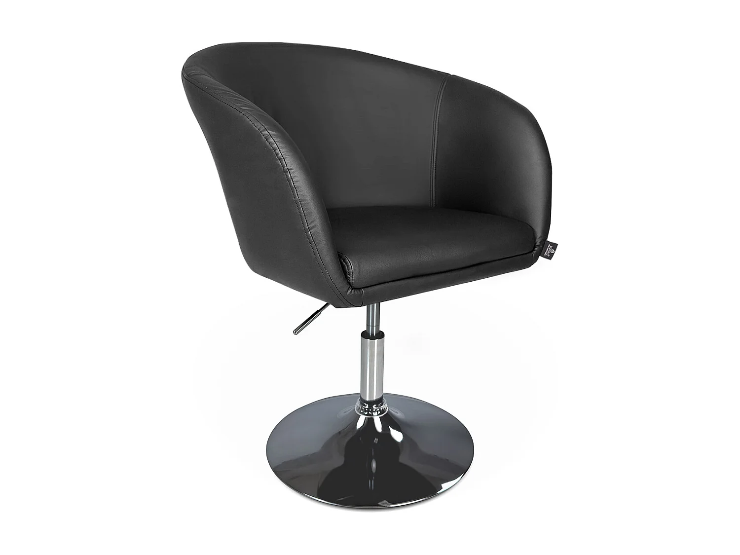 Sedia da ufficio regolabile in altezza, poltrona girevole nera – Balloon