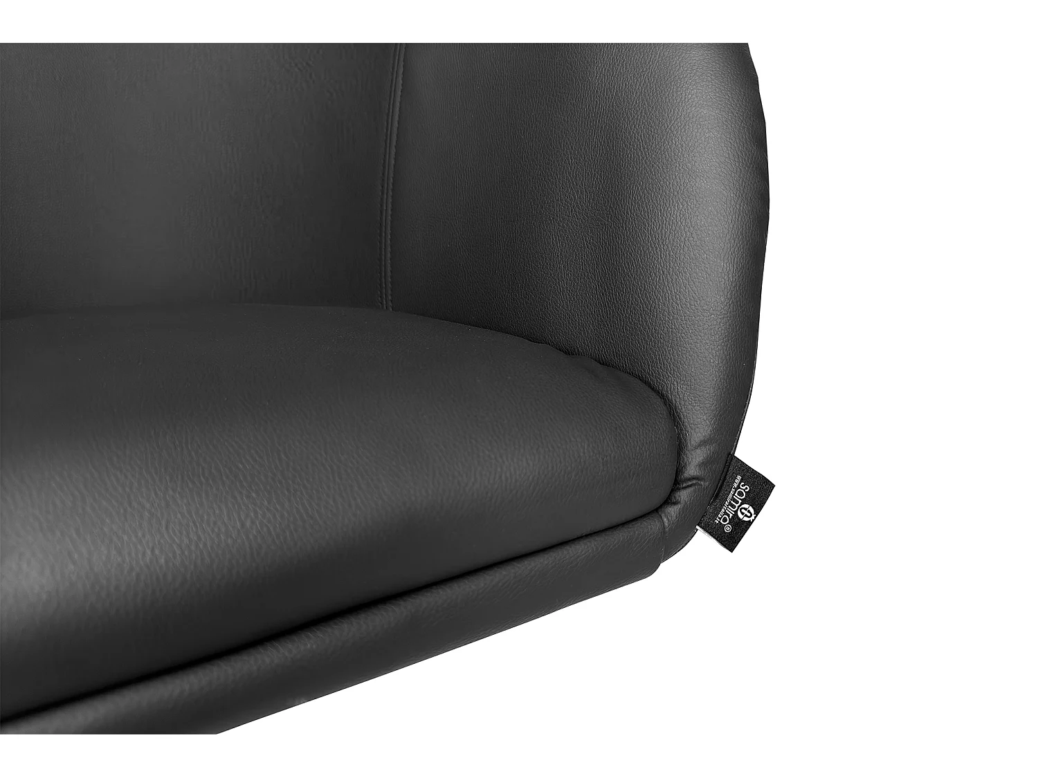 Sedia da ufficio regolabile in altezza, poltrona girevole nera – Balloon