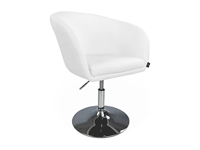 Sedia da ufficio regolabile in altezza, poltrona girevole bianca – Balloon