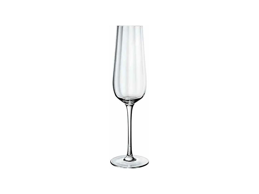 Set de 4 flûtes en cristal transparent 120 ml, Rose Garden
