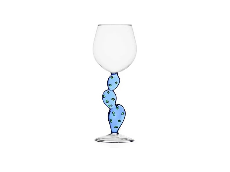 Verre à vin en verre borosilicate, Cactus, turquoise 350 ml, Desert Plants
