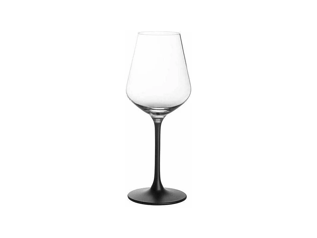 Set de 4 verres à vin rouge en cristal transparent/noir 470 ml, Manufacture Rock