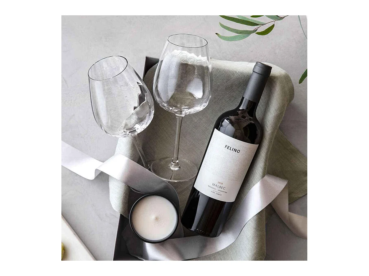 Set mit 4 Rotweingläsern aus Kristall transparent 200 ml, Rose Garden