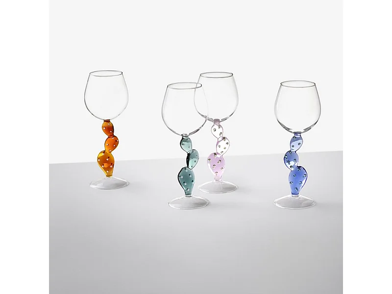 Calice in vetro borosilicato, Cactus, ambra 350 ml, Desert Plants