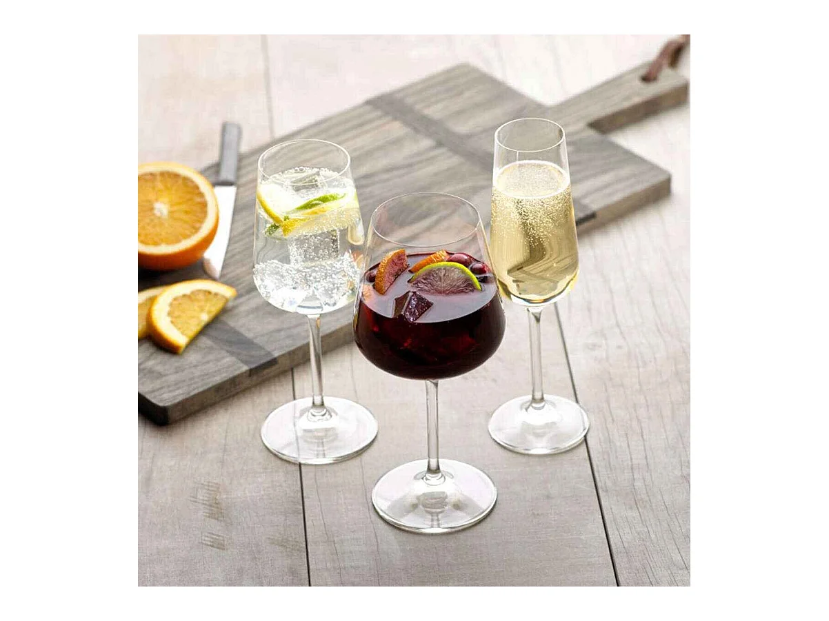 Set de 4 verres à vin rouge en cristal transparent 590 ml, Ovid