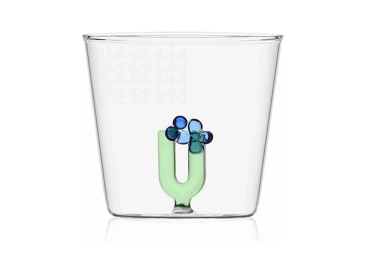 Tumbler van borosilicaatglas, U, transparant 350 ml, Greenwood Alfabeto Fiorito