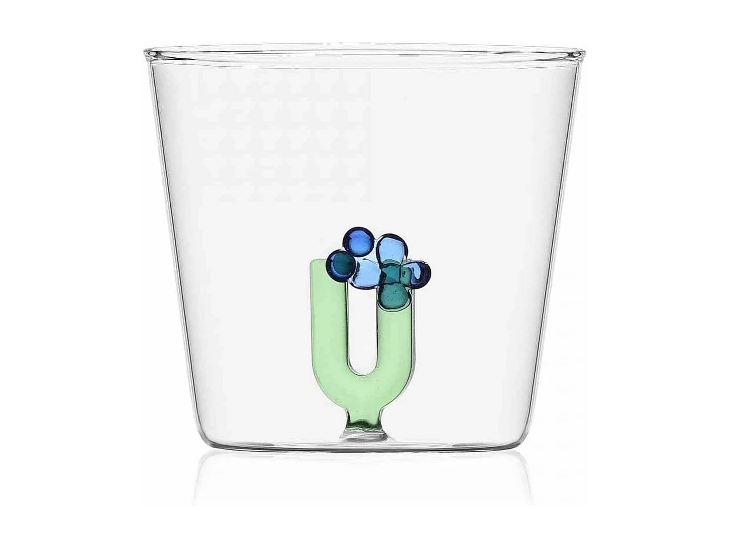 Szklanka z szkła borokrzemowego, U, przezroczysty 350 ml, Greenwood Alfabeto Fiorito