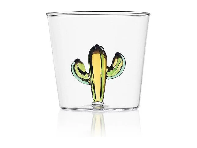 Copo de vidro borossilicato, Cacto, verde/âmbar 350 ml, Desert Plants