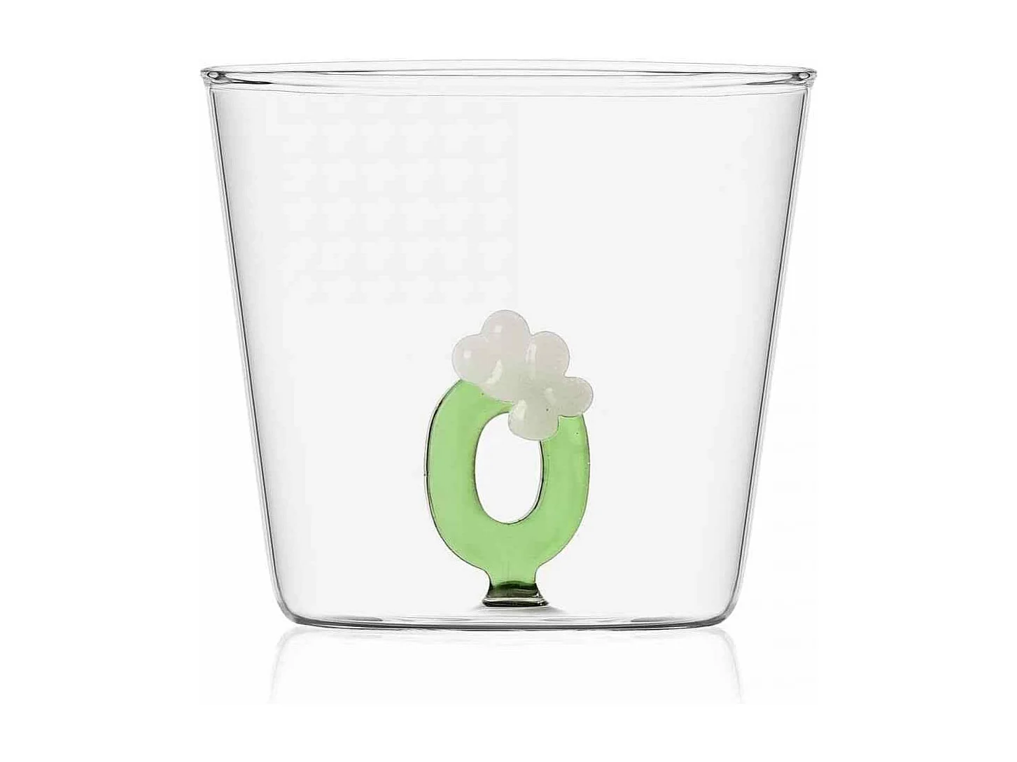 Tumbler van borosilicaatglas, O, transparant 350 ml, Greenwood Alfabeto Fiorito