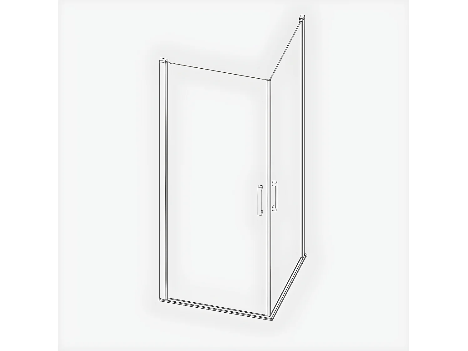 Angular de ducha 2 Puertas Abatibles 70 cm y 70 cm NARDI perfil negro mate