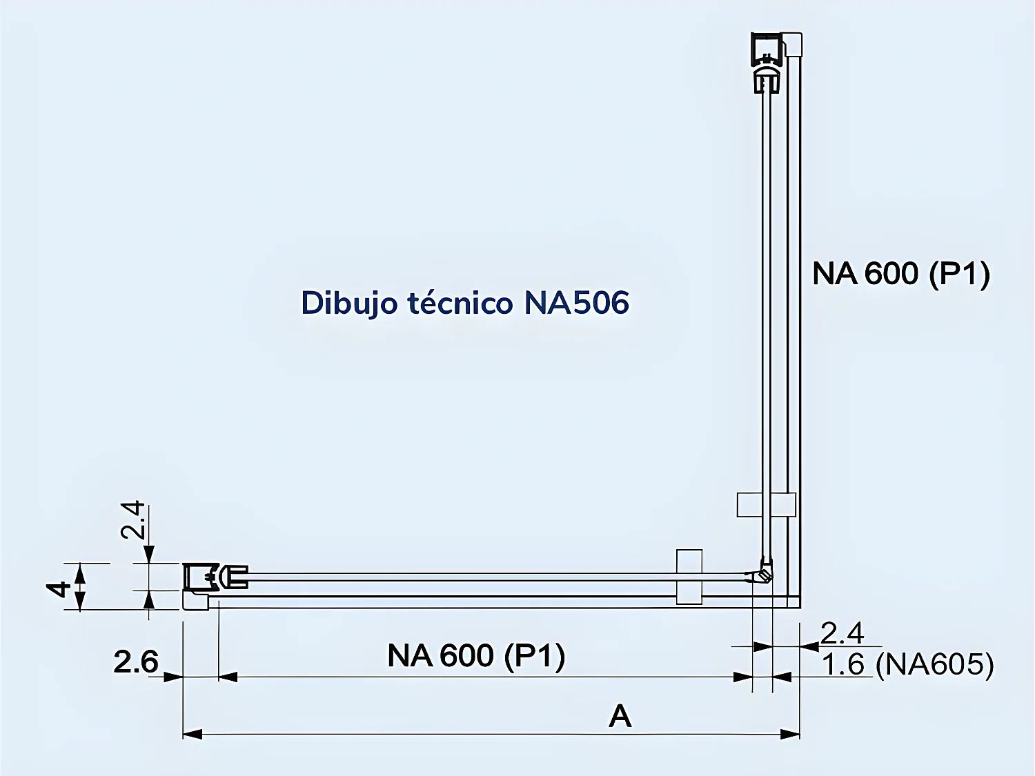 Angular de ducha 2 Puertas Abatibles 70 cm y 70 cm NARDI perfil negro mate