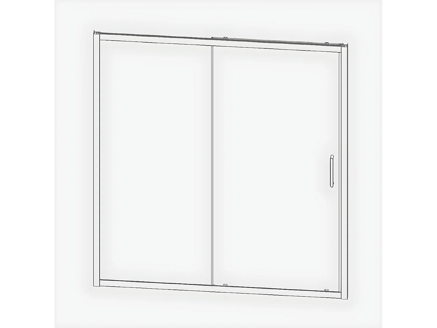 Frontal de ducha + Puerta Corredera 125 cm BELLA Lateral fijo: 77 - 79 cm