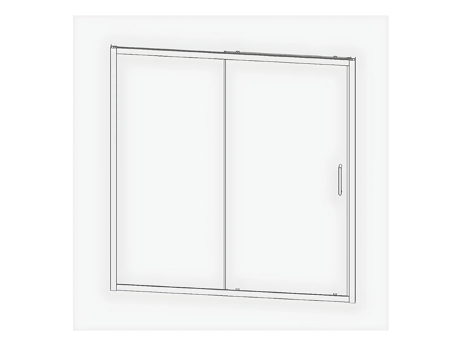 Frontal de ducha + Puerta Corredera 120 cm BELLA Lateral fijo: 77 - 79 cm