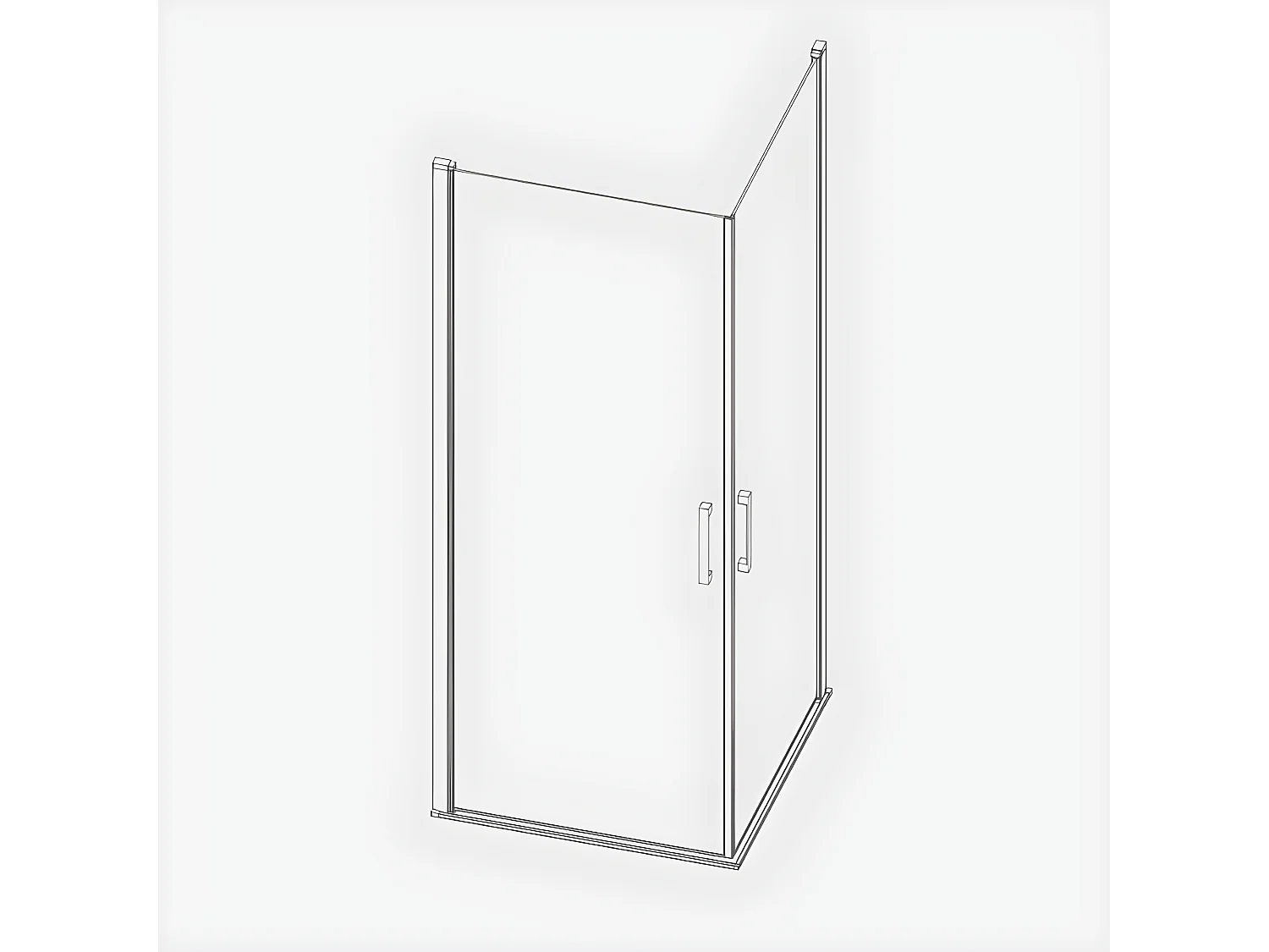 Angular de ducha 2 Puertas Abatibles 60 cm y 75 cm NARDI perfil negro mate