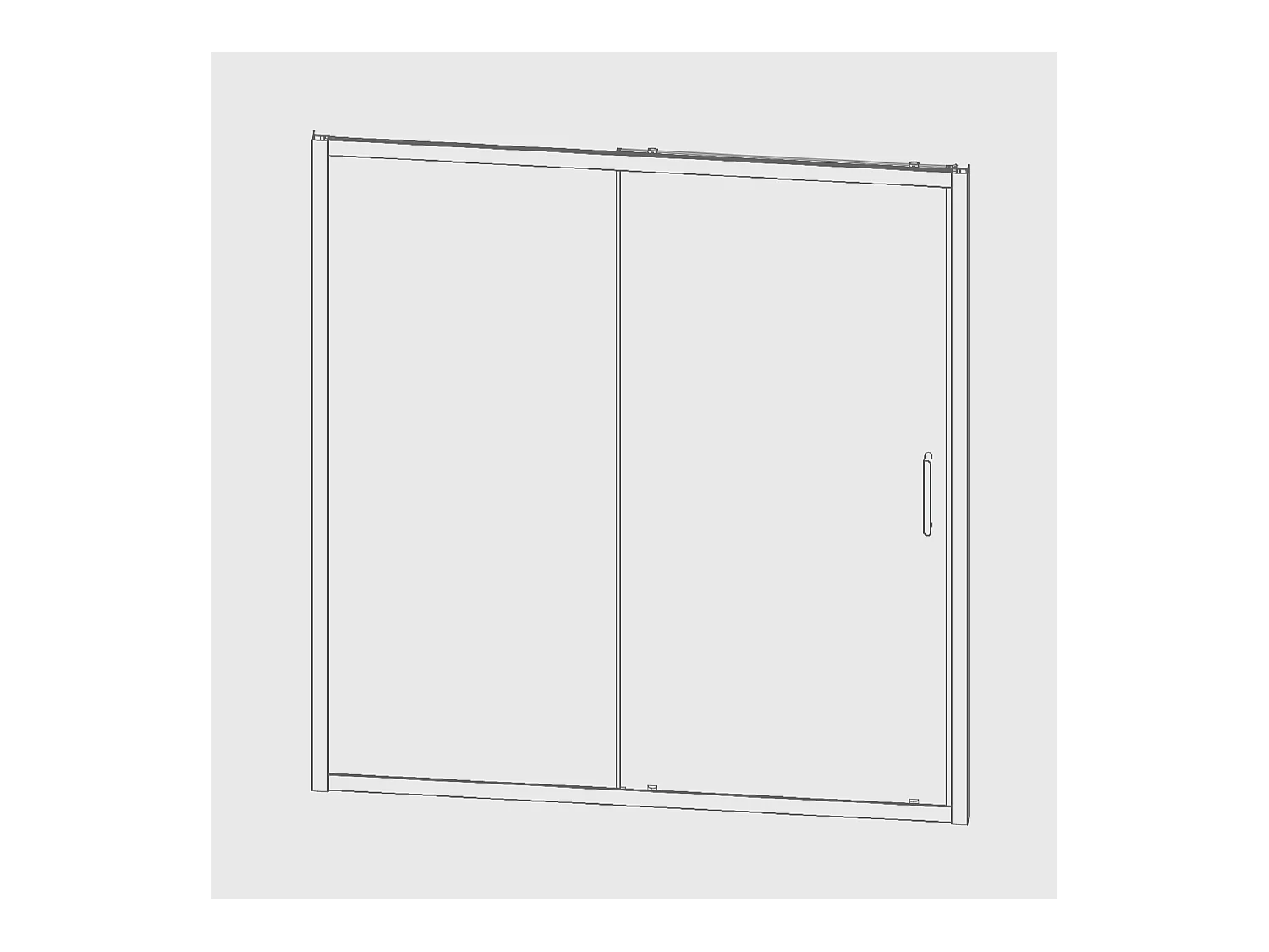 Frontal de ducha + Puerta Corredera 140 cm BELLA Lateral fijo: 77 - 79 cm