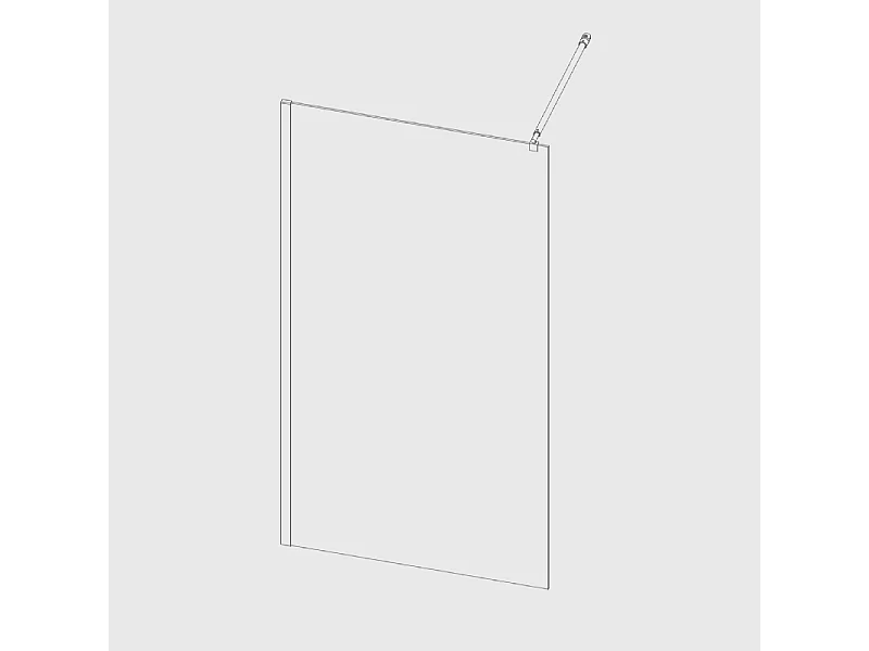 Paroi de douche fixe FRESH verre sérigraphié 80 cm