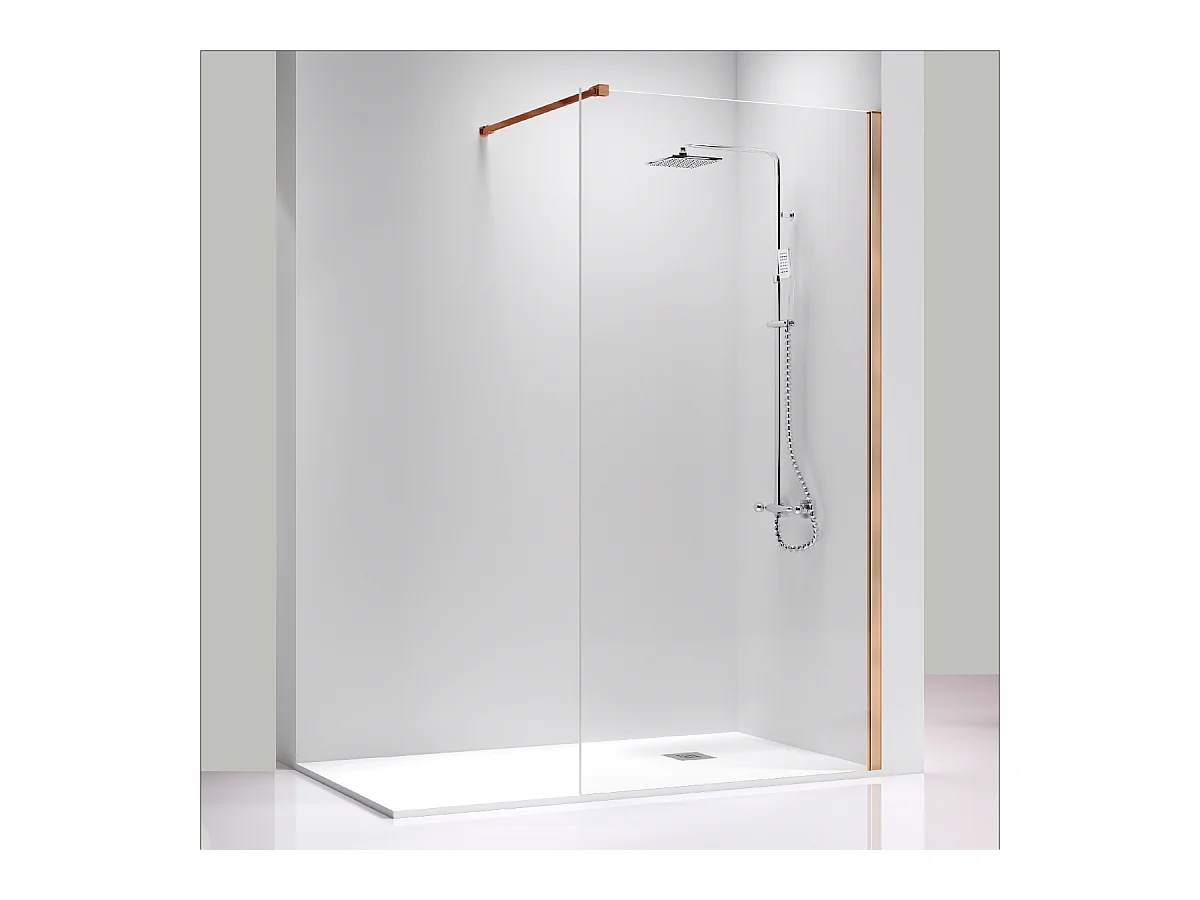 Panel fijo de ducha 80 cm FRESH Oro rosa